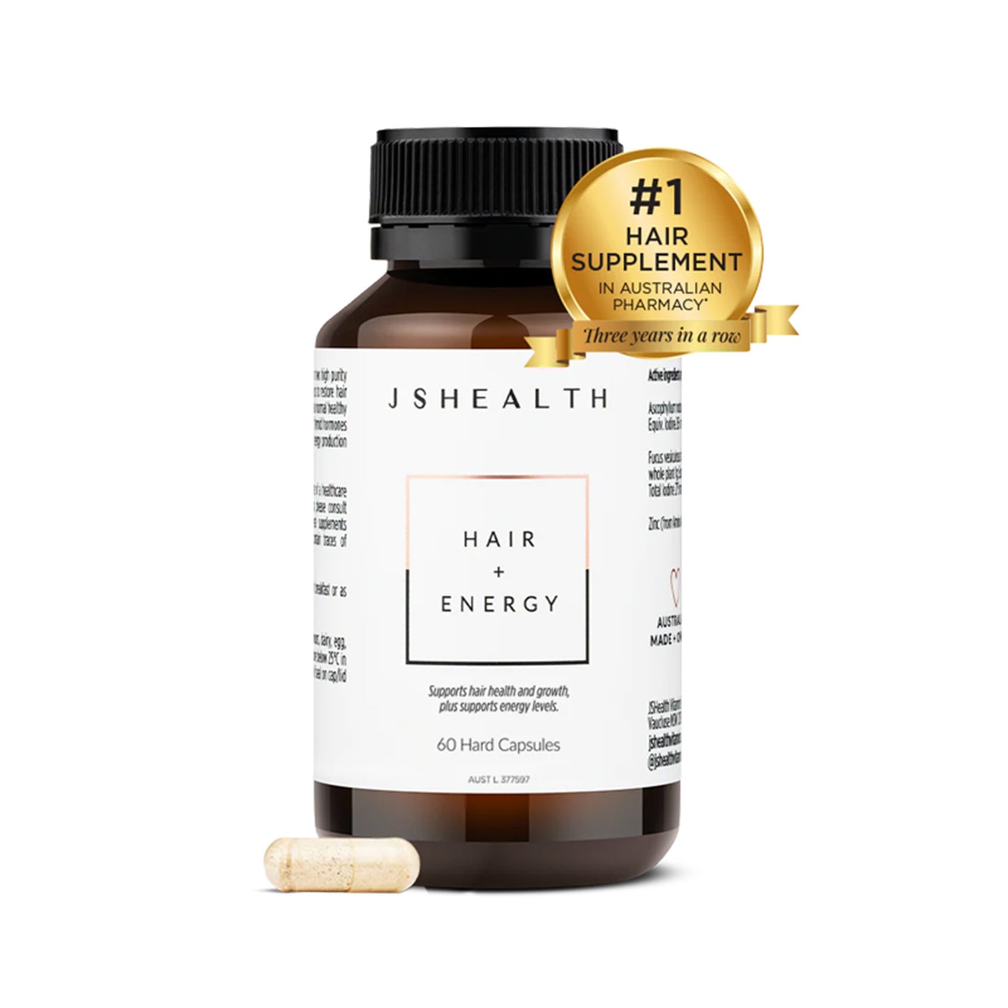 Vitamin Hair + Energy Formula 60 Capsules